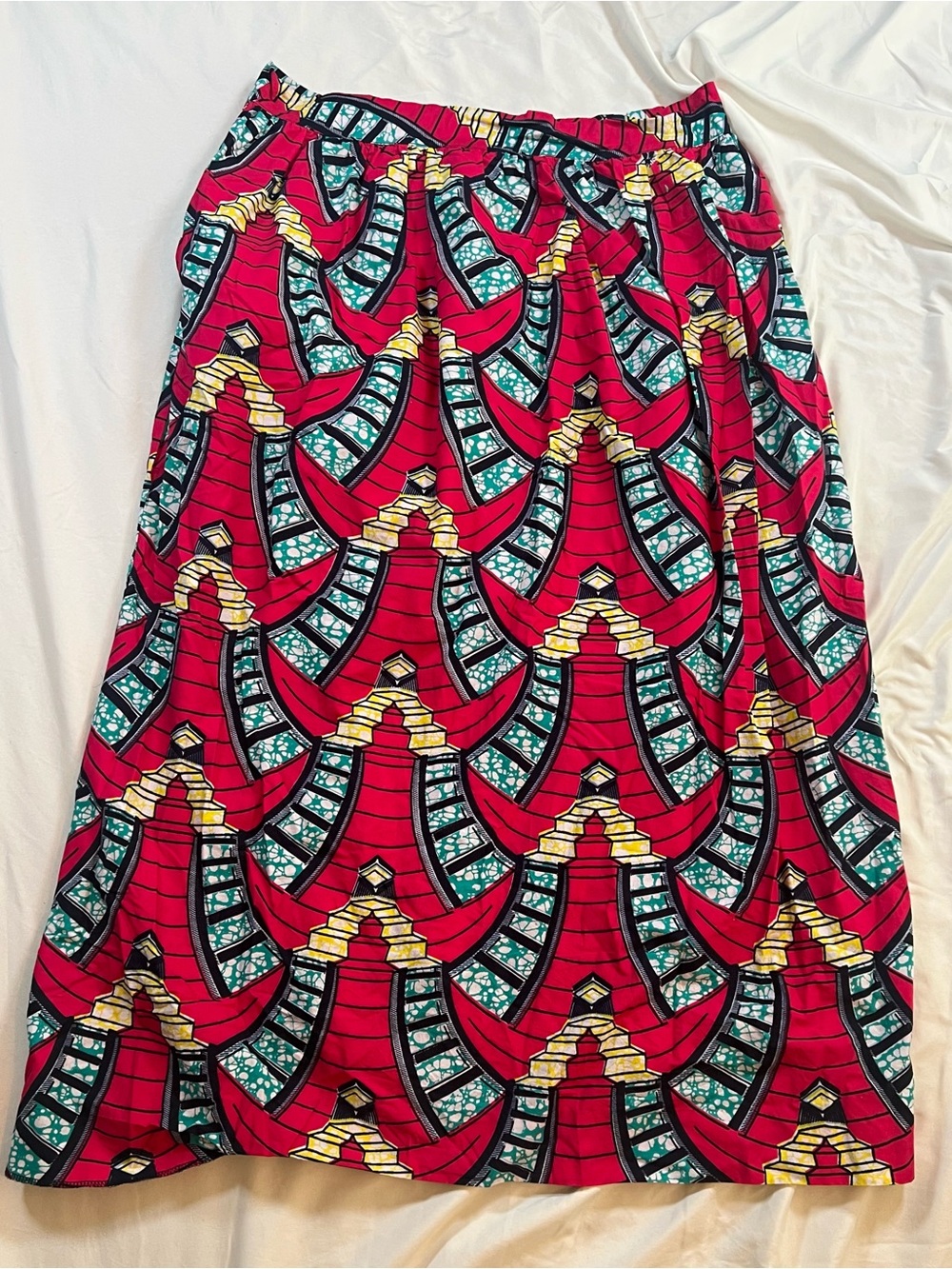Diyanu Vibrant Pink Patterned A-Line Skirt